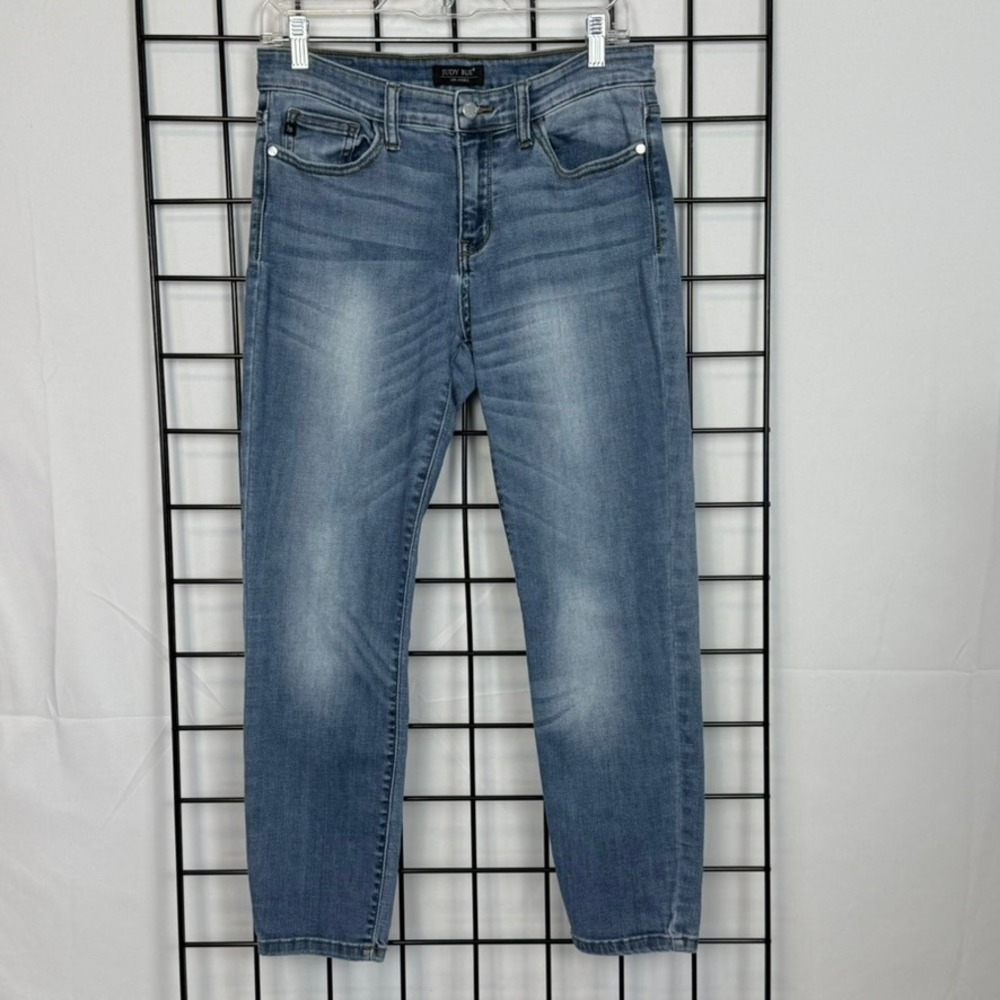 Judy Blue Mid Rise Skinny Jeans Womens 11/30 Blue Medium Wash Stretch JB82103MD